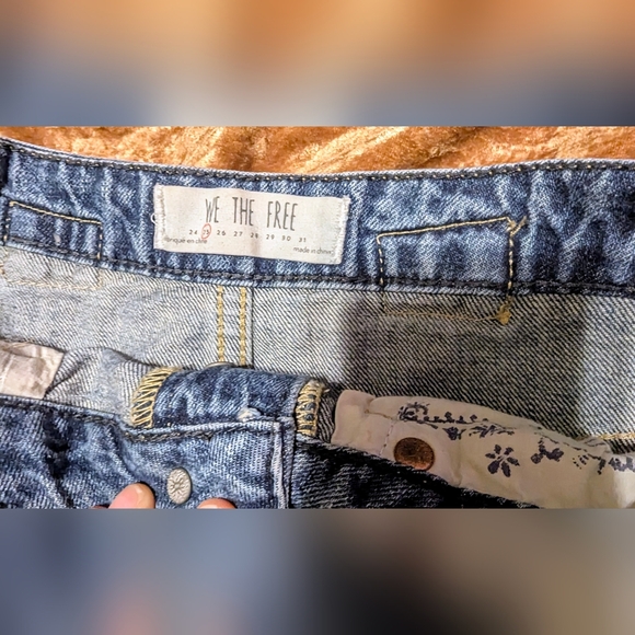 We The Frree FP Distressed A-line Denim Skirt - Picture 7 of 11